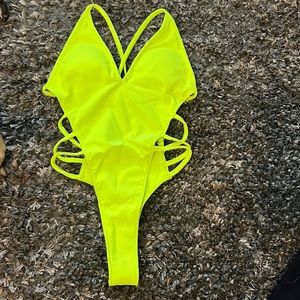 Neon yellow with cutouts